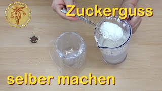 Zuckerguss selber machen  zum Lebkuchen kleben und verzieren Eiweißspritzglasur Royal Icing [upl. by Lira]