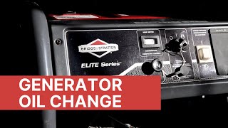 How to Change the Oil in a Briggs and Stratton Generator [upl. by Mchugh]