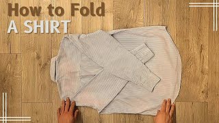 How to Fold a Shirt  Saving Space  Travel Folding [upl. by Haskel]