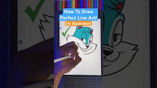 Do THIS For Perfect Line Art  😍 illustrator adobeillustratortutorial illustration shorts [upl. by Boothe]