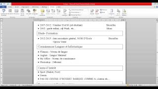 Comment Rediger Un CV [upl. by Nillor]