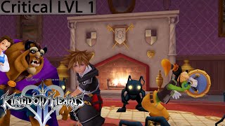 Kingdom Hearts 2 Final Mix Critical level 1 Challenge Episode 4 Beasts Castle [upl. by Onfroi]