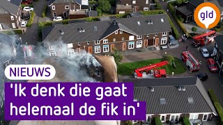 Ouderen GEËVACUEERD door BRAND op RIETEN DAK [upl. by Melita]