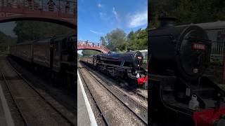 LMS ‘Black 5’ No 44806 pulling into Goathland Station steam nymr black5 locomotive steamengine [upl. by Nnyla]