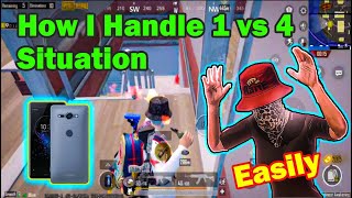 Handle 1vs4 Situation EASILY 🔥 mobiie pubgmobile pubg handcam shorts youtube [upl. by Ahsilahs]