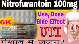 Nitrofurantoin tablets ip 100mg  Nitrofure SR 100mg tablet uses in Hindi [upl. by Vanhomrigh]