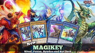 New MAGIKEY Deck Ritual Fusion Synchro and Xyz Negates and Control YuGiOh Duel Links [upl. by Ahsenek]