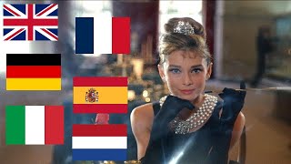 Audrey Hepburn Speaking 6 Languages [upl. by Akiwak657]