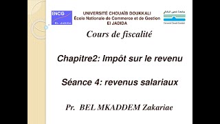 Chapitre 2 Séance 4 cours de lIR revenus salariaux [upl. by Assertal]