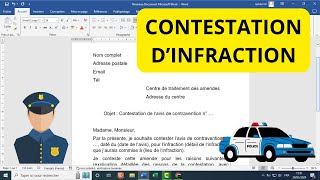 COMMENT RÉDIGER UNE LETTRE DE CONTESTATION DE LAVIS DE CONTRAVENTION [upl. by Donnenfeld]