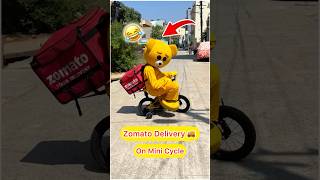 Teddy 🧸Zomato Delivery 🤣💥……mrcrazy teddy funnyshorts [upl. by Adle375]