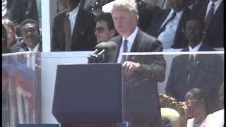 President Clinton at Arrival in PortauPrince Haiti 1995 [upl. by Beauvais]