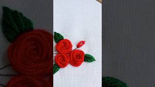 Rose Embroidery stitch flowerembroidery [upl. by Perkins]