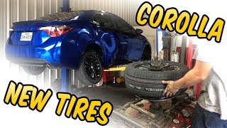 BALD TIRES 😮 New Tires 21545 R17 Hankook Toyota Corolla S 17quot wheels [upl. by Stegman]