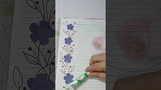 Diary page decoration ideas 💡📖📚📄❣️❤️💞💞💞💞💞youtube youtubeshortsdrawing ❤️❤️❤️❤️ [upl. by Claudius]