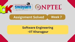 Software Engineering NPTEL Assignment 7 week 7 Answers 2024 [upl. by Cara366]