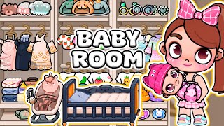 BABY ROOM IN THE MANSION WITH NEW ITEMS FROM THE PAZU AVATAR WORLD GAME [upl. by Pinette]