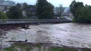 Hochwasser ThurSitter in Bischoffszell am 162013 [upl. by Reagen]