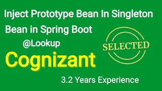 Inject Prototype Bean In Singleton Bean  Lookup Example In Spring Boot [upl. by Ariaic189]