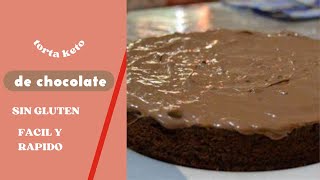 Torta Keto Sin gluten con Topping de Chocolate  Postre 🎂 Con Harina de Almendras Facil de Hacer [upl. by Alial]