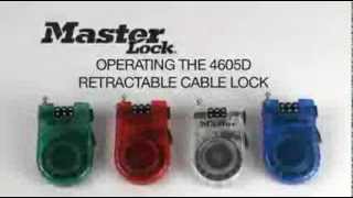 Master Lock  Operating the 4605D Retractable Cable Lock [upl. by Becker64]