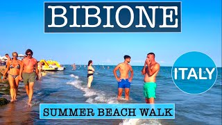 Bibione Italy 🇮🇹 beach walk spiaggia 🏖️4K 2023 [upl. by Inalak]