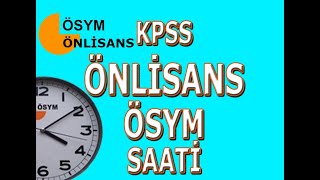 REKLAMSIZ ÖNLİSANS KPSS ÖSYM SAATİ 130 DAKİKA kpss yks tyt ales dgs ösym saati ösymsaati [upl. by Zarihs69]