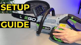 How to Setup the EGO Power Plus Chainsaw Tutorial [upl. by Bobseine]