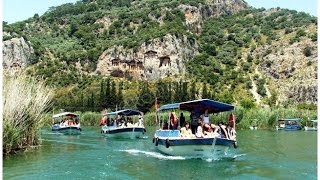 Kaunos  Kaunian rock tombs  Kral Mezarları  Dalyan  Muğla  Turkey [upl. by Rothwell]