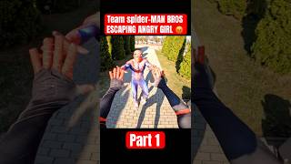 SPIDER MAN TWINS BROS FRAMED REAL SPIDER MAN spiderman shorts angrygirl [upl. by Malinde]