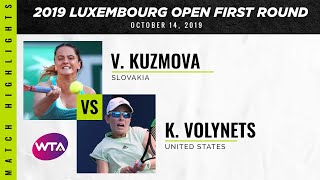 Viktoria Kuzmova vs Katie Volynets  2019 Luxembourg Open First Round  WTA Highlights [upl. by Wolfort633]