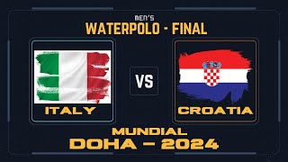 Waterpolo Final Mundial Masculino 2024 ITALY  CROATIA [upl. by Felice]