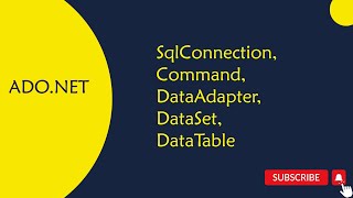 ADONet1  SqlConnectionCommandDataAdapterDatasetDataTable in C in Telugu Step by Step [upl. by Laroy]