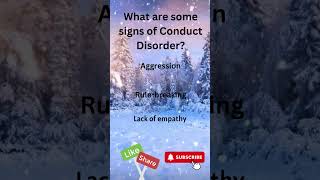 What are some signs of Conduct Disorder [upl. by Wende]