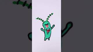 Spongebob  Sheldon J Plankton Creative Phone Case artist painting spongebob shorts plankton [upl. by Harihat]