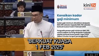 Gaji minimum naik kepada RM1700 mulai 1 Feb 2025 [upl. by Breana]