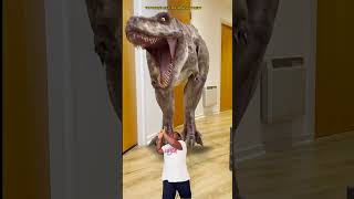 Real life Dinosaur in my house Action Movies Dinosaur 2024 Trex Chase Jurassic Park shorts [upl. by Nythsa]