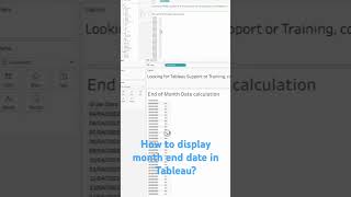 tableau Month end date calculation [upl. by Sopher]