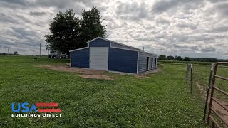 36x40x12 Time Lapse Ag Building with LeanToUSA BUILDINGS DIRECT [upl. by Sanalda]