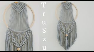 DIY MAKRAMA ŁAPACZ SNÓW  Macrame Dreamcatcher  Jak zrobić Łapacz Snów ze sznurka  BOHO DEKORACJE [upl. by Artemahs]