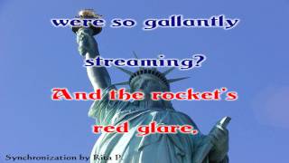 Karaoke  The StarSpangled Banner  National Anthem of the USA [upl. by Lindly]