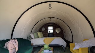 Covered Wagon Airbnb Stay in Kansas ✨🛌🏼 tothestarsks [upl. by Yruoc]