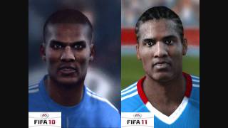 FIFA 10 vs FIFA 11 Face Comparison Chelsea FC [upl. by Lederer]