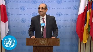 Syria on Humanitarian Aid in Syria  Security Council Media Stakeout [upl. by Esiuqcaj]