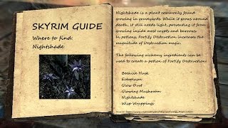 Skyrim Guide  Where to find Nightshade 1080p HD [upl. by Anaigroeg750]