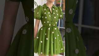 organza frock design 🌼stylish dressdesign dress design fashion dresses [upl. by Ojimmas385]