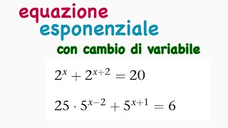 EQUAZIONI ESPONENZIALI  variabile ausiliaria  Esercizio risolto n3 [upl. by Robet]