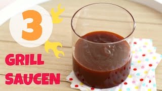 GRILLSAUCEN selber machen  3 Soßen Rezepte  Cocktailsauce Barbecuesauce amp Zaziki  CUISINI [upl. by Ailimac]