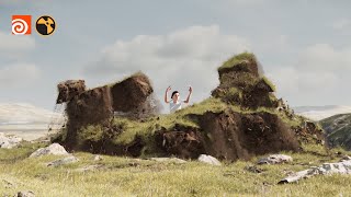 Heres how I did this Earthbending VFX shot in Houdini Mini Tutorial [upl. by Allegna]