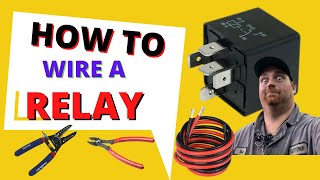 How to wire a 12 volt relay  IT’S Easy [upl. by Sansen]